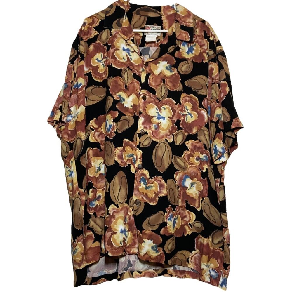 Vintage Hilo Hattie Button Down The Hawaiian Original Shirt Floral Print 2XL